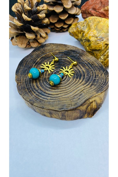 Porsuk Alternatif Handmade lacquer-coated brass apparatus glass bead women's ...