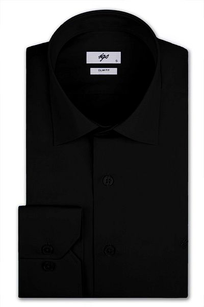 İgs Мъжка черна риза Slim Fit / Tally Fit