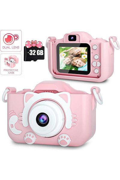 AHW AWH Kids Digital Dual Camera – Selfie Camera for Kids 3-9 Years, Birthday Gift for Girls/Boys