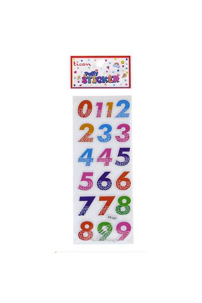Ticon Αυτοκόλλητο Puffy Embossing Sticker 348893 Numbers