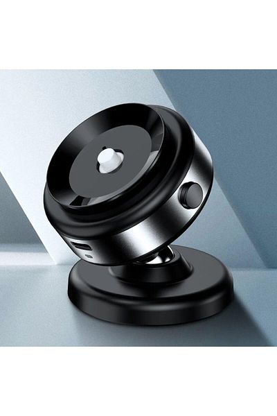 AWH Vacuum Suction Phone Mount – Magnetic Wireless Car Holder with Rotating Stand (Black).