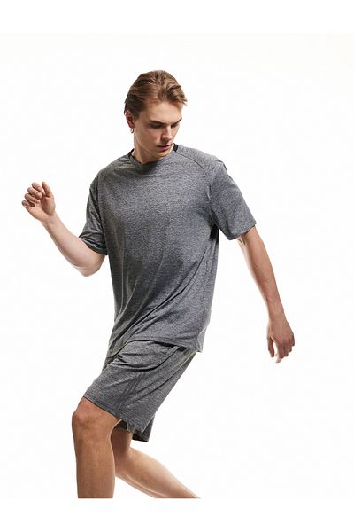 Koton Short Sleeve Back Printed Crew Neck Sports T-Shirt