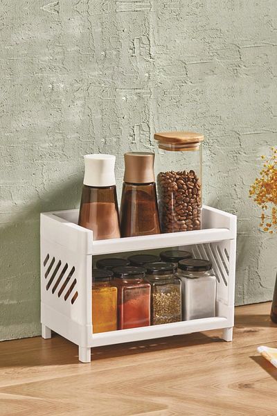 EWs 2-Tier Countertop Organizer & Multi-Purpose Shelf & Organizer