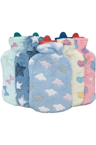 AWH Hot Water Bag - Pain Relief Pack with Velvet Cover, Hot & Cold Therapy for Cramps & Aches