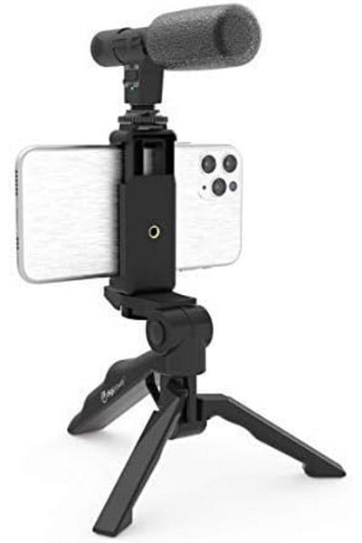 AWH "Like Me" Vlogging Kit – LED Video Light, Microphone, Phone Holder & Mini Tripod