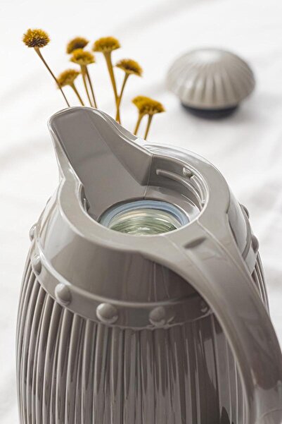 EWs 1 Lt Thermal Insulated Tea and Cold Water Thermos Gray (THERE WARM 12 Hours & GLASS IN IT)