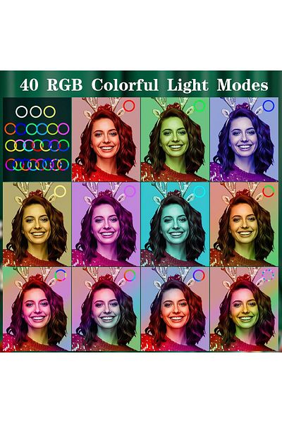 AWH 10" RGB Ring Light with Tripod & Phone Holder