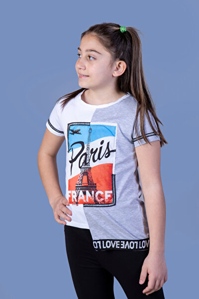 Toontoy Παρίσι με τύπωμα Κοριτσίστικο μπλουζάκι με ρίγες