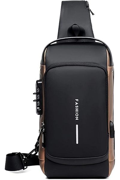 AWH Anti-theft Sling Bag Business Men Chest Crossbody Bag with USB