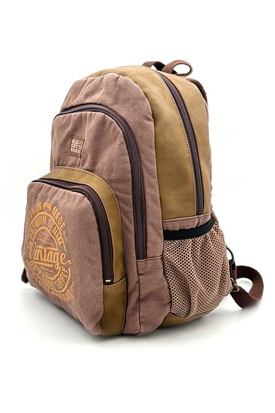 Old Cotton Unisex Casual Backpack - Σχολείο, Ταξίδια, Laptop, Αθλητισμός, Καθημερινή χρήση - Βαμβακερό καμβά
