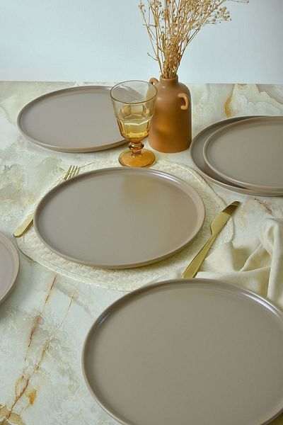 Keramika Чиния за сервиране Matte Soil Taupe Nordic 28 см 6 части 977