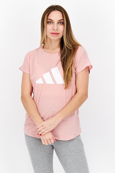adidas Women Sportswear Fit Short Sleeve Training T-Shirt, Dusty Pink