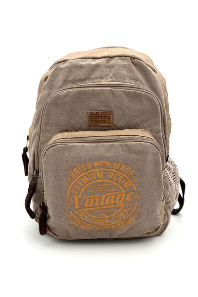 Old Cotton Unisex Casual Backpack - Σχολείο, Ταξίδια, Laptop, Αθλητισμός, Καθημερινή χρήση - Βαμβακερό καμβά