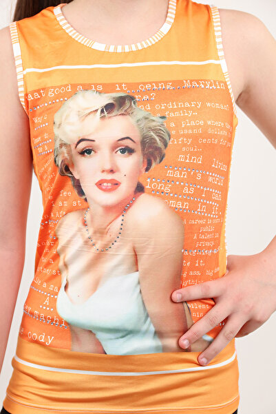 Toontoy Κοριτσίστικο μπλουζάκι Marliyn Monroe με τύπωμα Κεντημένο με πέτρα