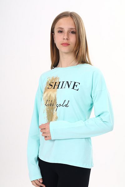 Toontoy Girl's Foil Printed Shine Sweatshirt
