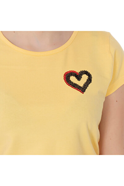 Toontoy Κοριτσίστικο μπλουζάκι με κέντημα καρδιάς