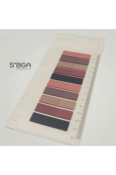 sibga tasarım Transparent Colored Post-It Note Paper - 200 Sheets Bookmark Sticker
