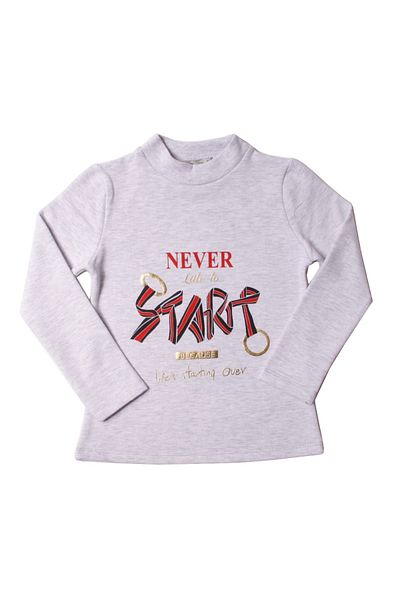 Toontoy Girl's Foil Printed Start Sweatshirt