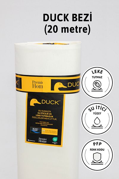 FAVORA Premier Meter Duck Linen Fabric Water Repellent Cloth 20 Meters Pfp - Ecru