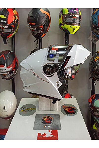 MT Helmets Genesis SV Çene Açılır Gloss White(Parlak Beyaz)