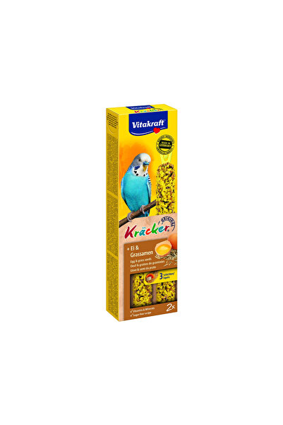 Vitakraft Kracker Egg and Grass Seeds Parakeets Treat, 2 Pcs