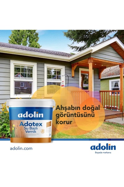 ADOLİN Adolin Adotex Su Bazlı Kokusuz Genel Amaçlı Vernik (0.75 LT)
