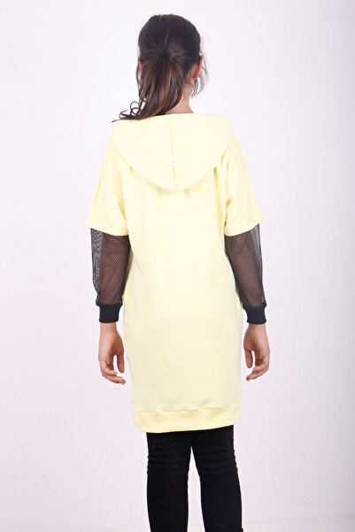 Toontoy Girl's Star Printed Hooded Dress