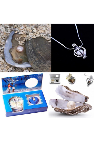 İB GLOBAL Pearl Necklace Set Inside an Oyster