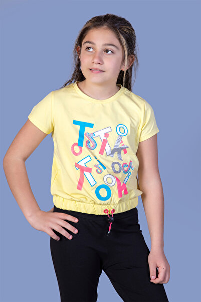 Toontoy Devojka - Šarena TikTok Štampano majica
