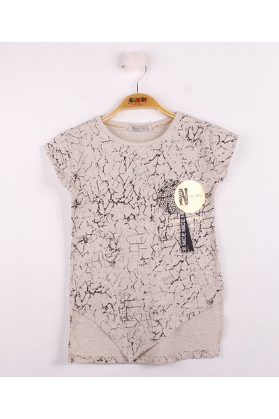 Toontoy Κοριτσίστικο μπλουζάκι με ρίγες στο στήθος και αξεσουάρ