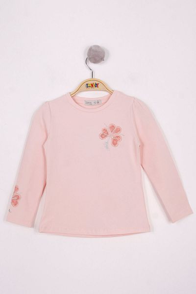 Toontoy Clover Embroidered Girl's Sweatshirt