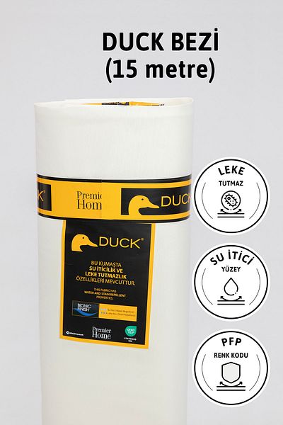 FAVORA Premier Meter Duck Linen Fabric Water Repellent Cloth 15 Meters Pfp - Ecru