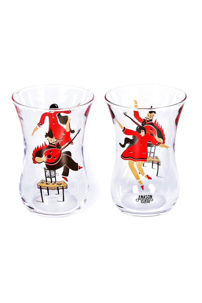 Anason İşleri كوب شاي سين شاكراك سعة 90 سم مكعب، مجموعة من قطعتين