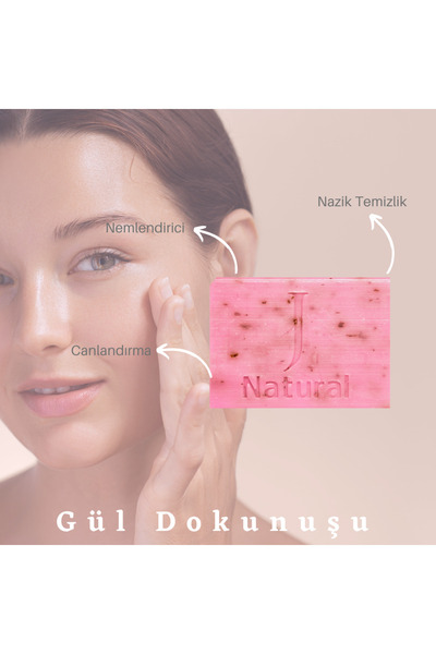 j natural Gül Sabunu- Nemlendirici-canlandırıcı