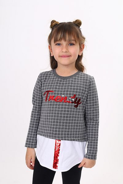 Toontoy Trendy Sequin Embroidered Girl's Sweatshirt