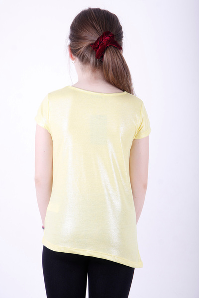 Toontoy Μπλουζάκι για κορίτσια Yıldız με τύπωμα - Λεπτομέρεια κομμένη τσέπη