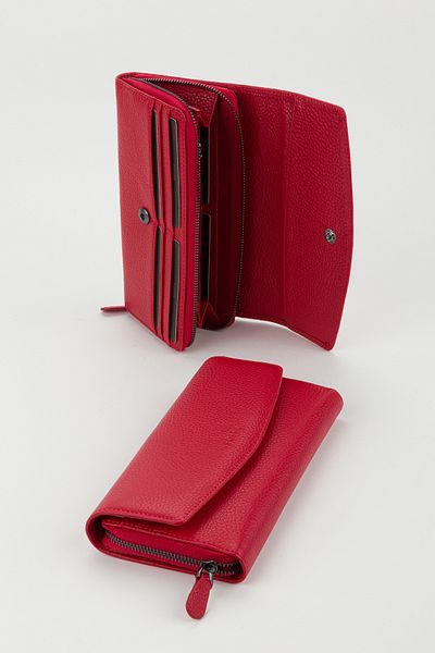 Fossil Boxed Genuine Leather Red Large Size Women's Hand Portfolio Card Holder Wallet