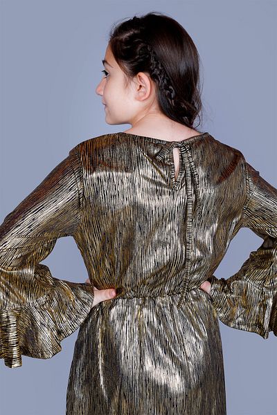 Toontoy Girl's Flounce Sleeve Dress