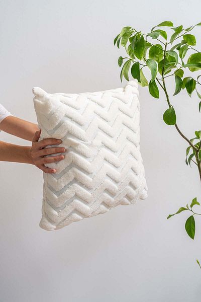 Rivaİstanbul Κάλυμμα μαξιλαριού ριχτάρι Zik Zak Pattern Bohemian Design 43x43 cm