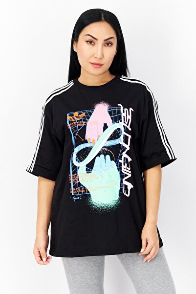 adidas Women Sportswear Fit Short Sleeves Running T-Shirts, Black Combo