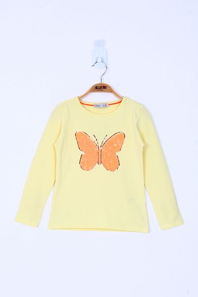 Toontoy Butterfly Sequin Girl's T-Shirt