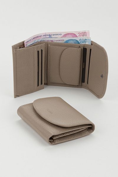 Fossil Boxed Genuine Leather Mink Small Size Multi-Compartment Women's Hand Portfolio Card Holder Wallet