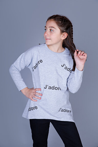 Toontoy Tricou pentru fete Jadore cu imprimeu