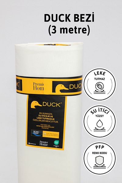FAVORA Premier Meter Duck Linen Fabric Water Repellent Cloth 3 Meters Pfp - Ecru
