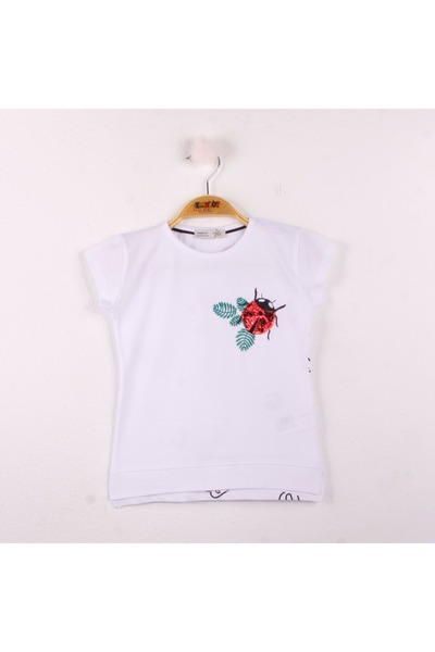 Toontoy Tricou pentru fetiță cu broderie Buburuza