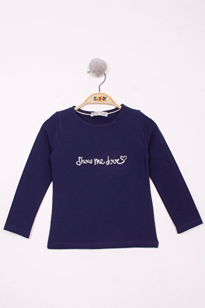 Toontoy Girl's Show Me Love Embroidered T-Shirt