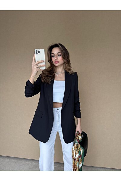 BUTİK ELAJ سترة نسائية سوداء اللون