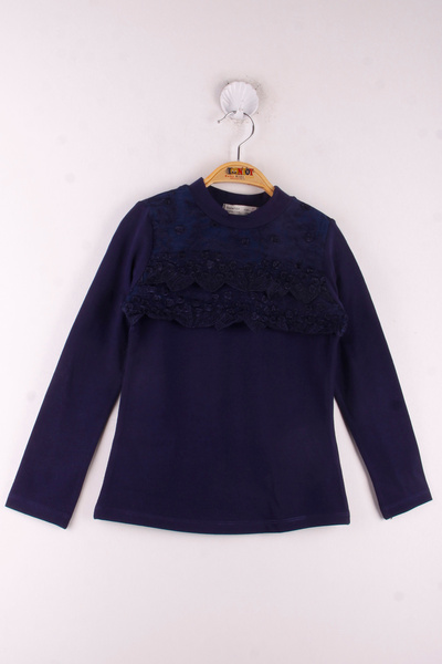 Toontoy Σχολικό μπλουζάκι με δαντέλα για κορίτσια