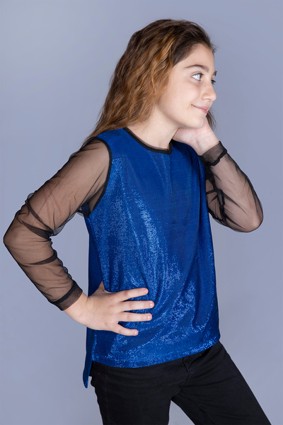 Toontoy Μπλουζάκι με μανίκια από τούλι για κορίτσια