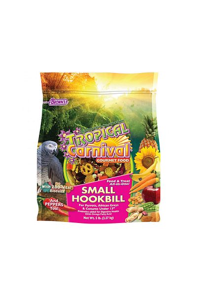 BROWNS Tropical Carnival Gourmet Small Hookbill Food - 5 lbs